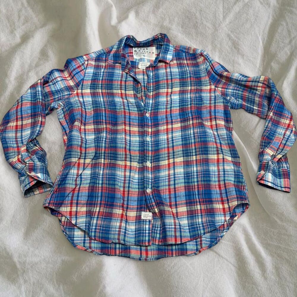 Frank & Eileen 100% Linen Button Up Shirt • Size XS